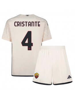 AS Roma Bryan Cristante #4 Auswärts Trikotsatz für Kinder 2023-24 Kurzarm (+ Kurze Hosen)